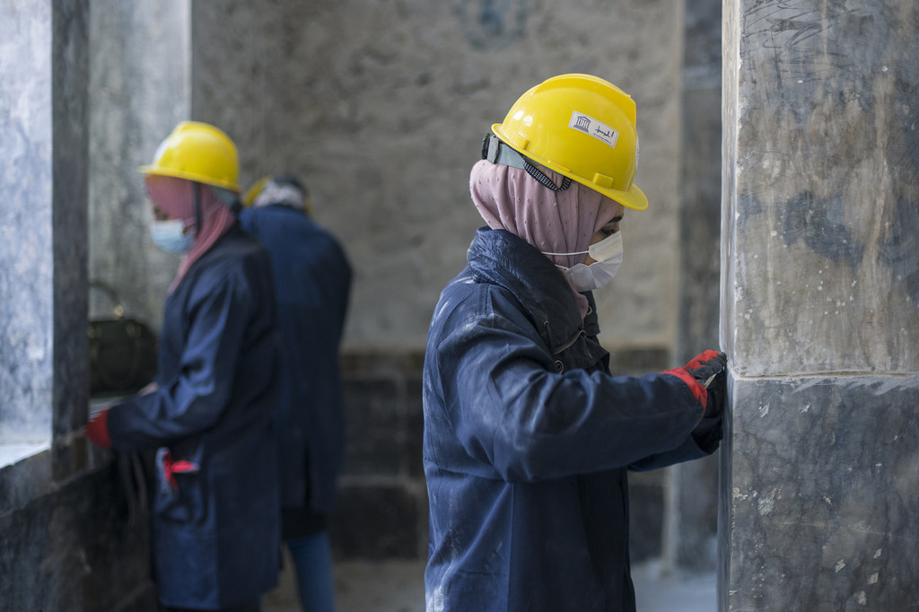 Работы по восстановлению культурного наследия в Мосуле.